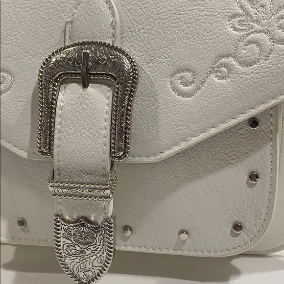 White “Western” Convertible Crossbody/Shoulder Bag - Picture 6 of 6